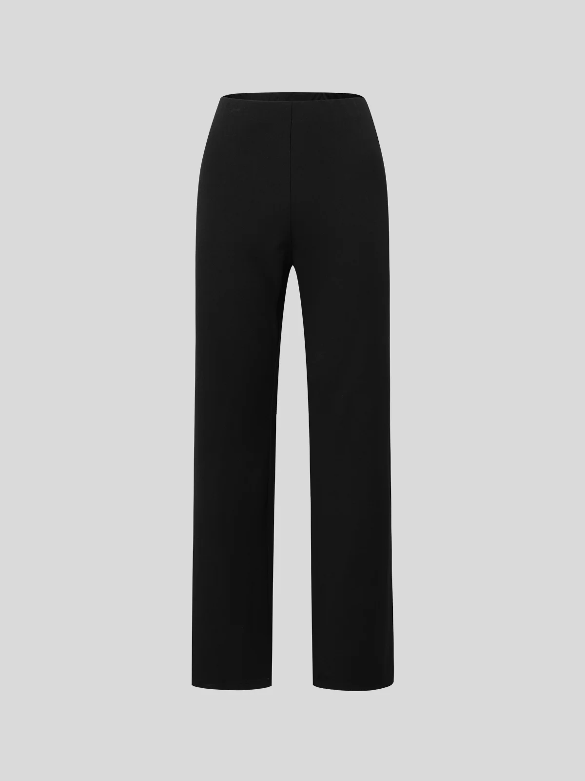 Daily Casual Plain Zipper Commuting Fashion H-Line Long Straight Pants