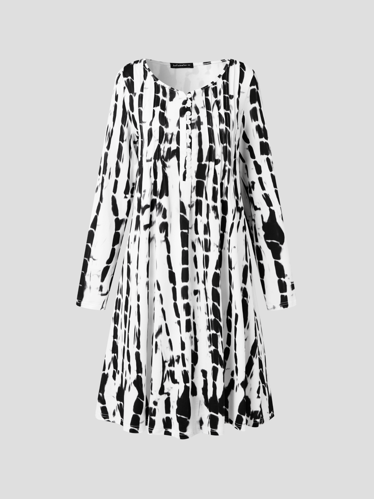 Striped Casual Geometric Regular Fit Long sleeve Dress