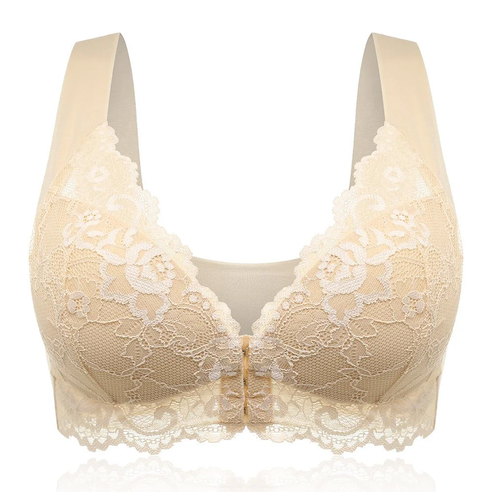 Wireless Seamlessly T-shirt Lace Embroidery Lightly Lined Bras