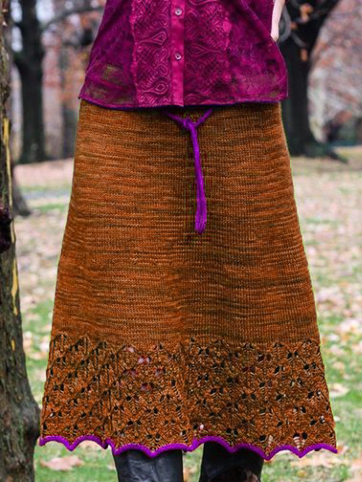 Cotton-Blend Casual Skirt