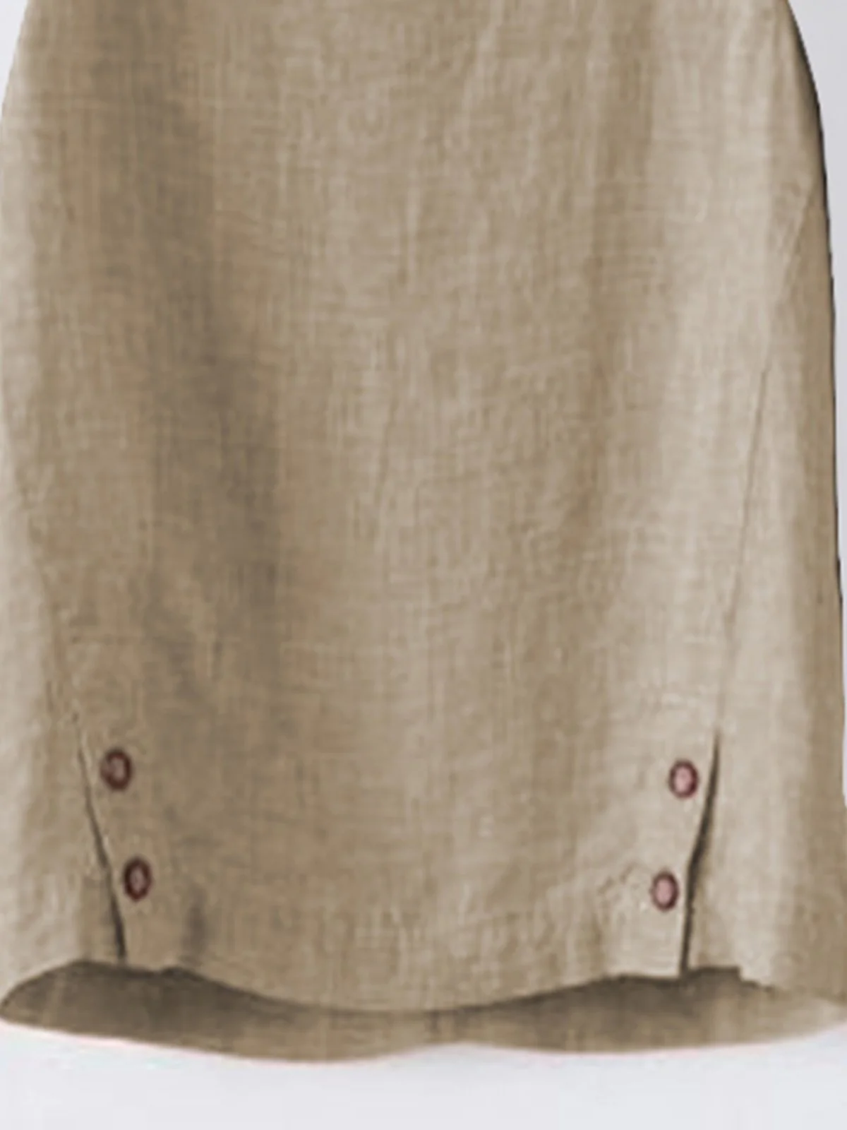 Women Casual Linen Cotton Plain Sleeveless Top