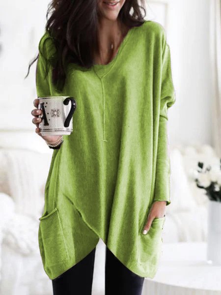 Cotton-Blend Long Sleeve Casual Hoodies & Sweatshirt