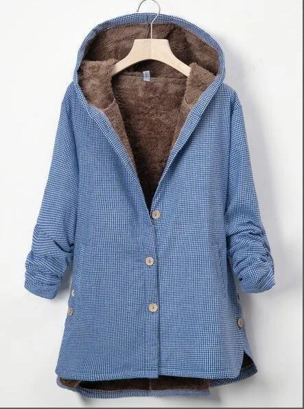 Casual Pockets Cotton-Blend Fleece Coat