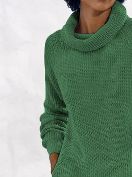 Casual Wool Blend Sweater Dress