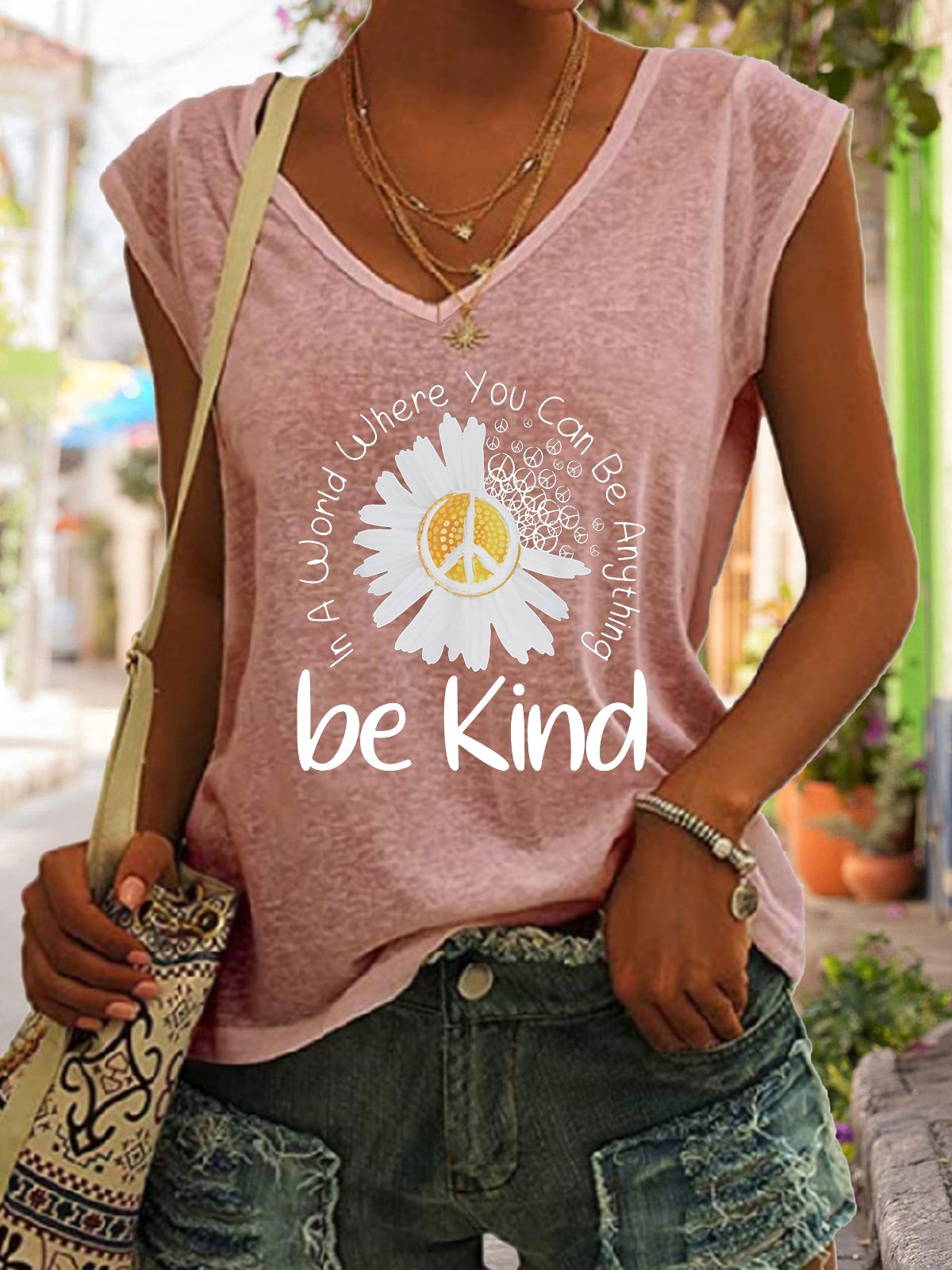 Be Kind Regular Fit Cotton Blends Casual Knit Tank