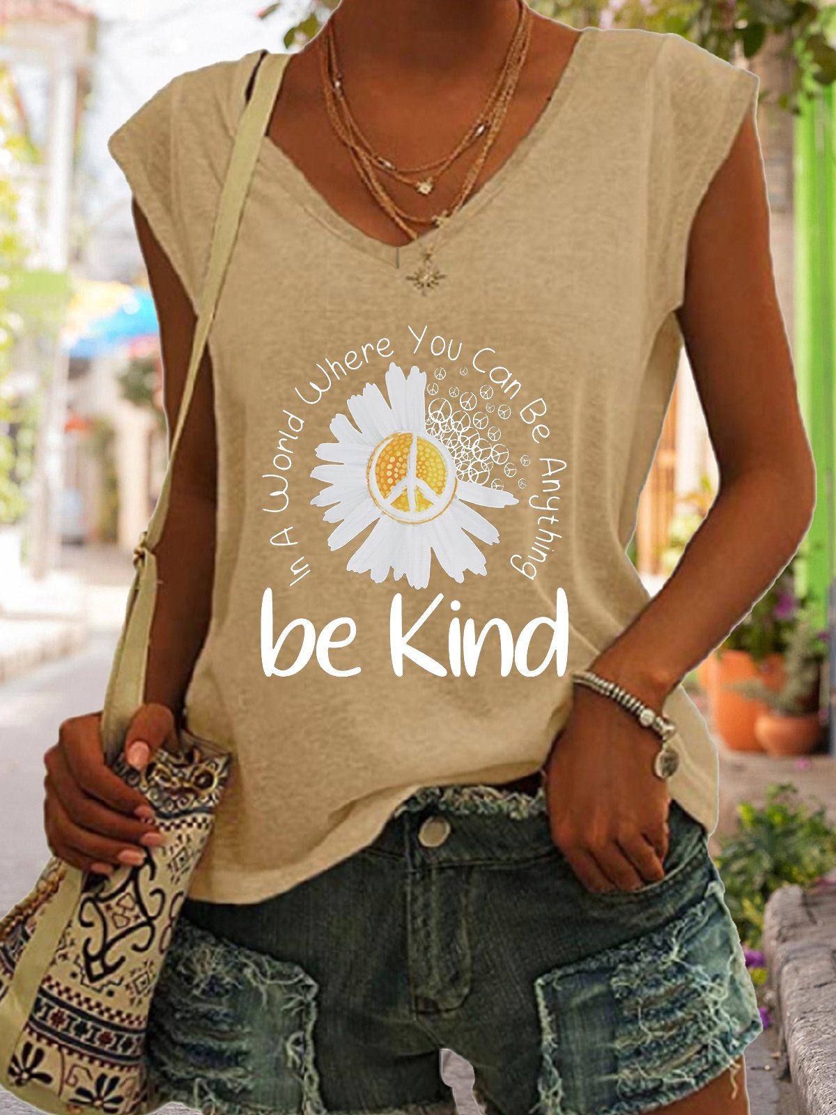 Be Kind Regular Fit Cotton Blends Casual Knit Tank