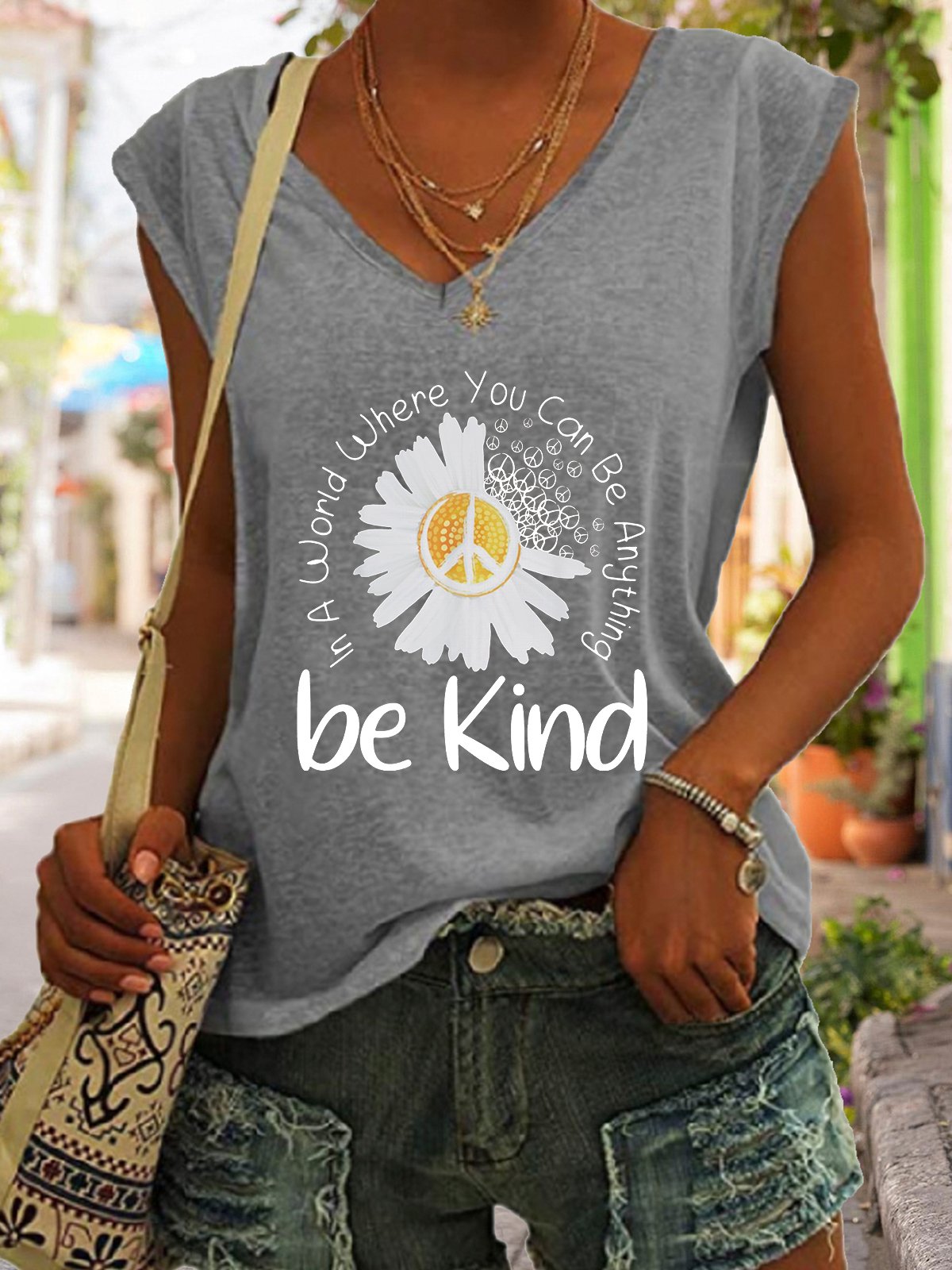 Be Kind Regular Fit Cotton Blends Casual Knit Tank