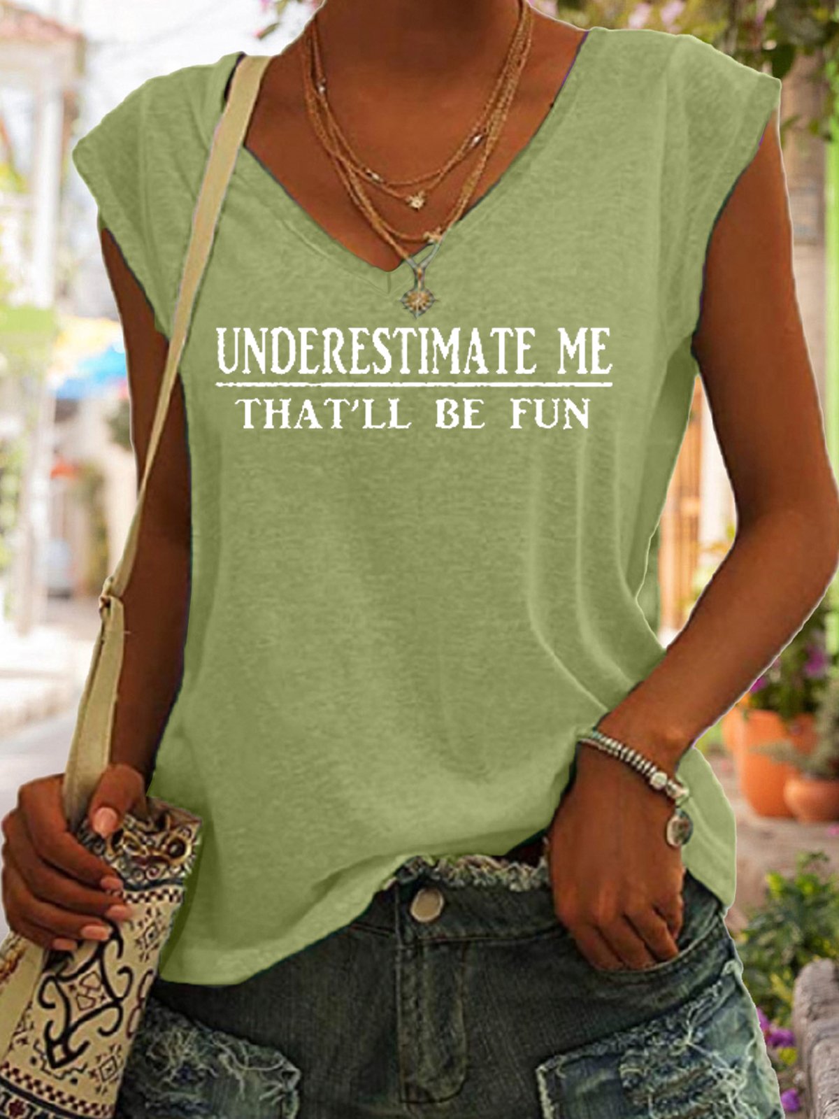 Underestimate Me That'll Be Fun Casual Knit Tank