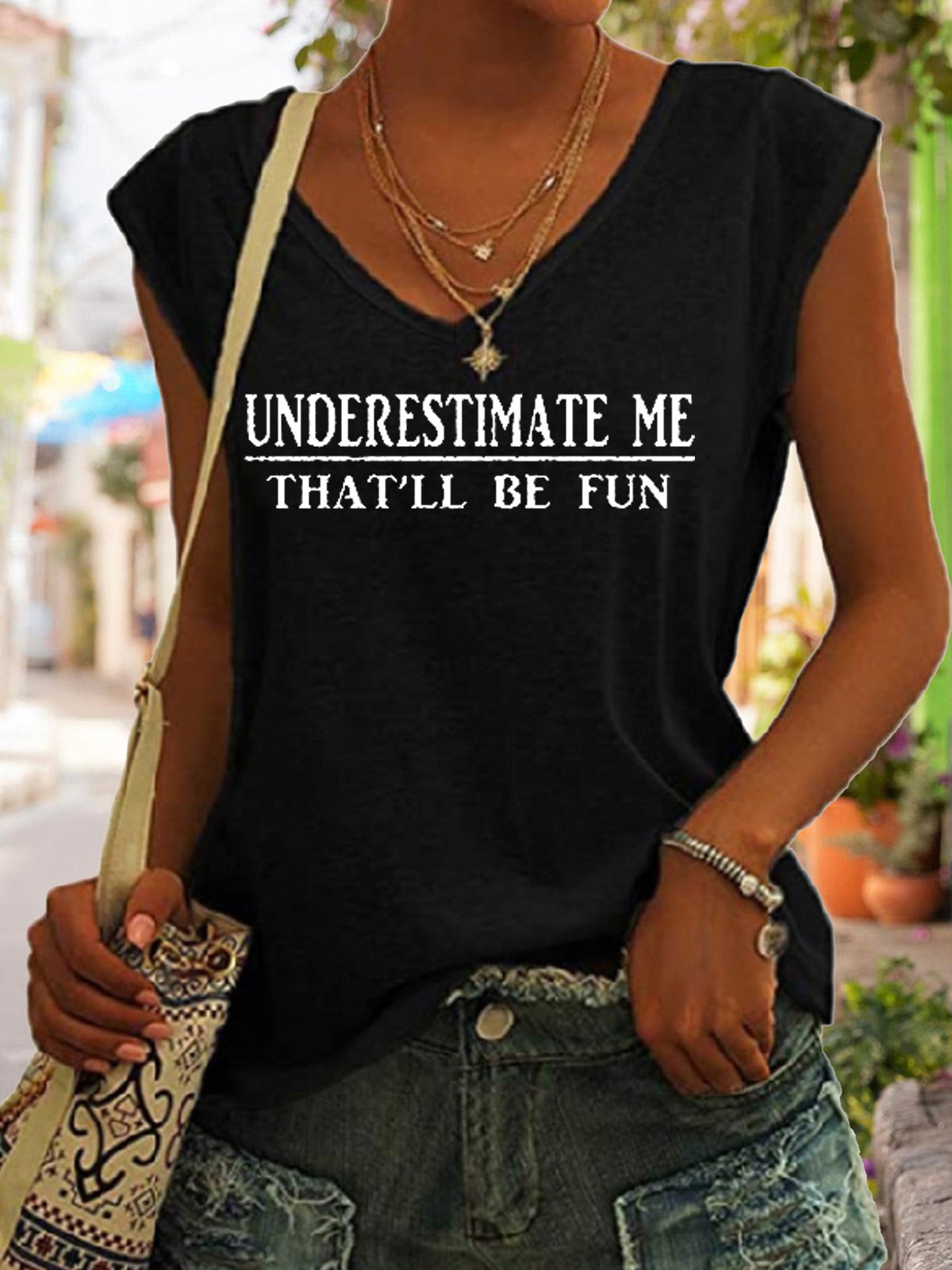 Underestimate Me That'll Be Fun Casual Knit Tank