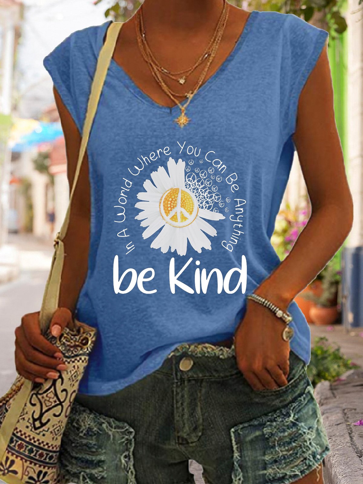 Be Kind Regular Fit Cotton Blends Casual Knit Tank