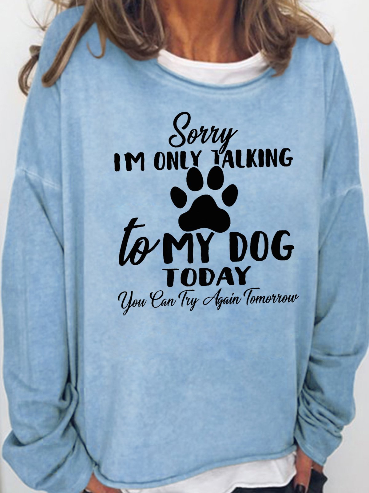 Women's Dog Lover Casual Letter Sweatershirt