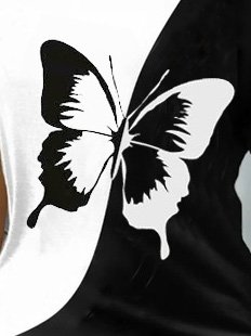 Butterfly Casual Regular Fit Short Sleeve T-Shirt