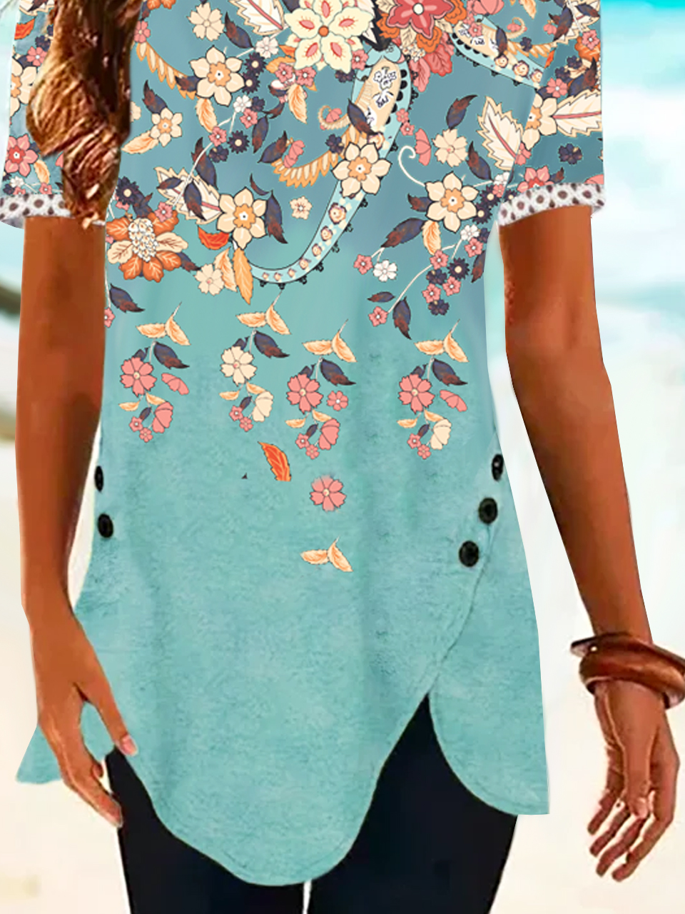 Vacation Loosen Floral T-Shirt