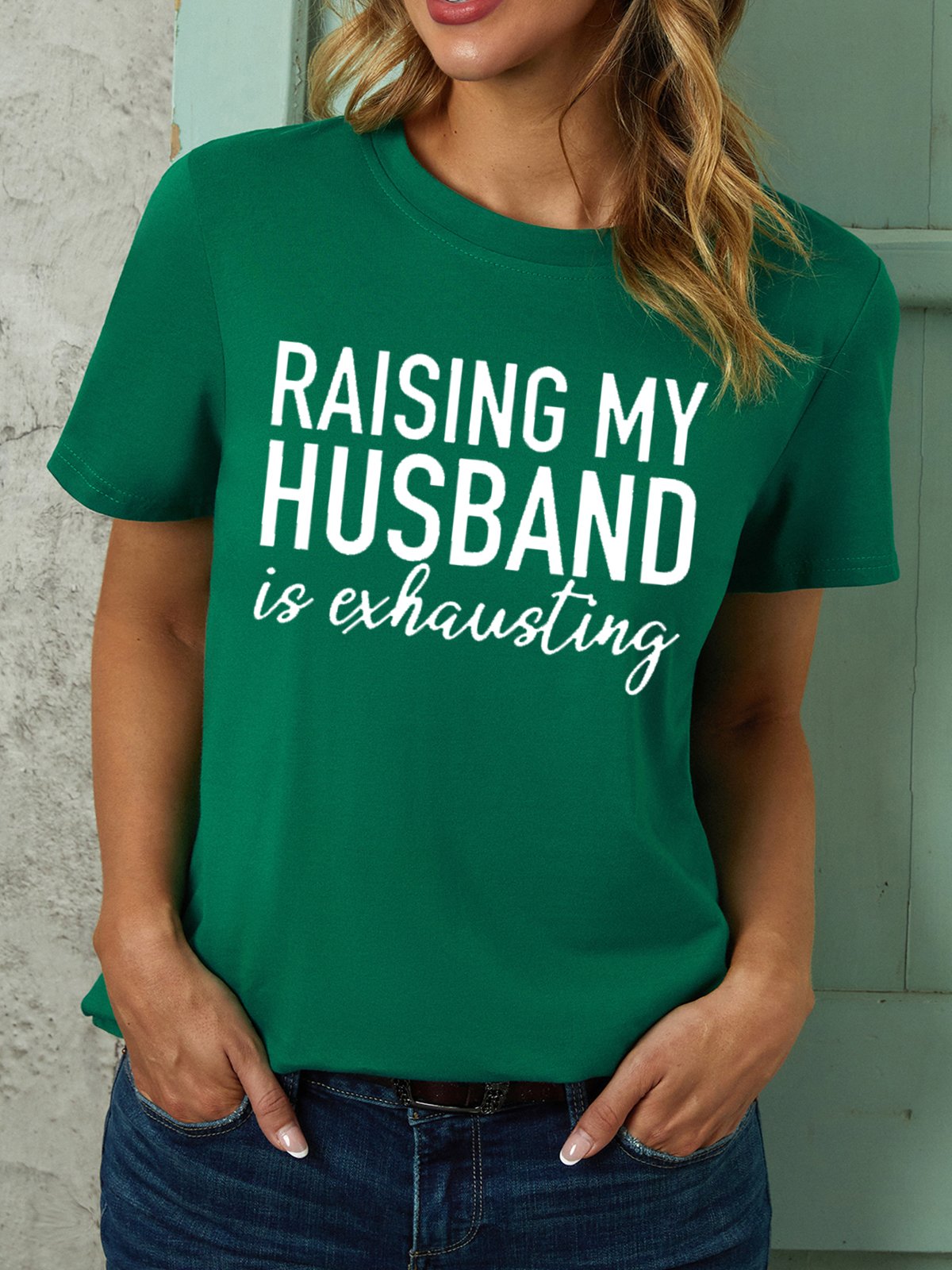 Funny Raising My Husband Casual Short sleeve Top