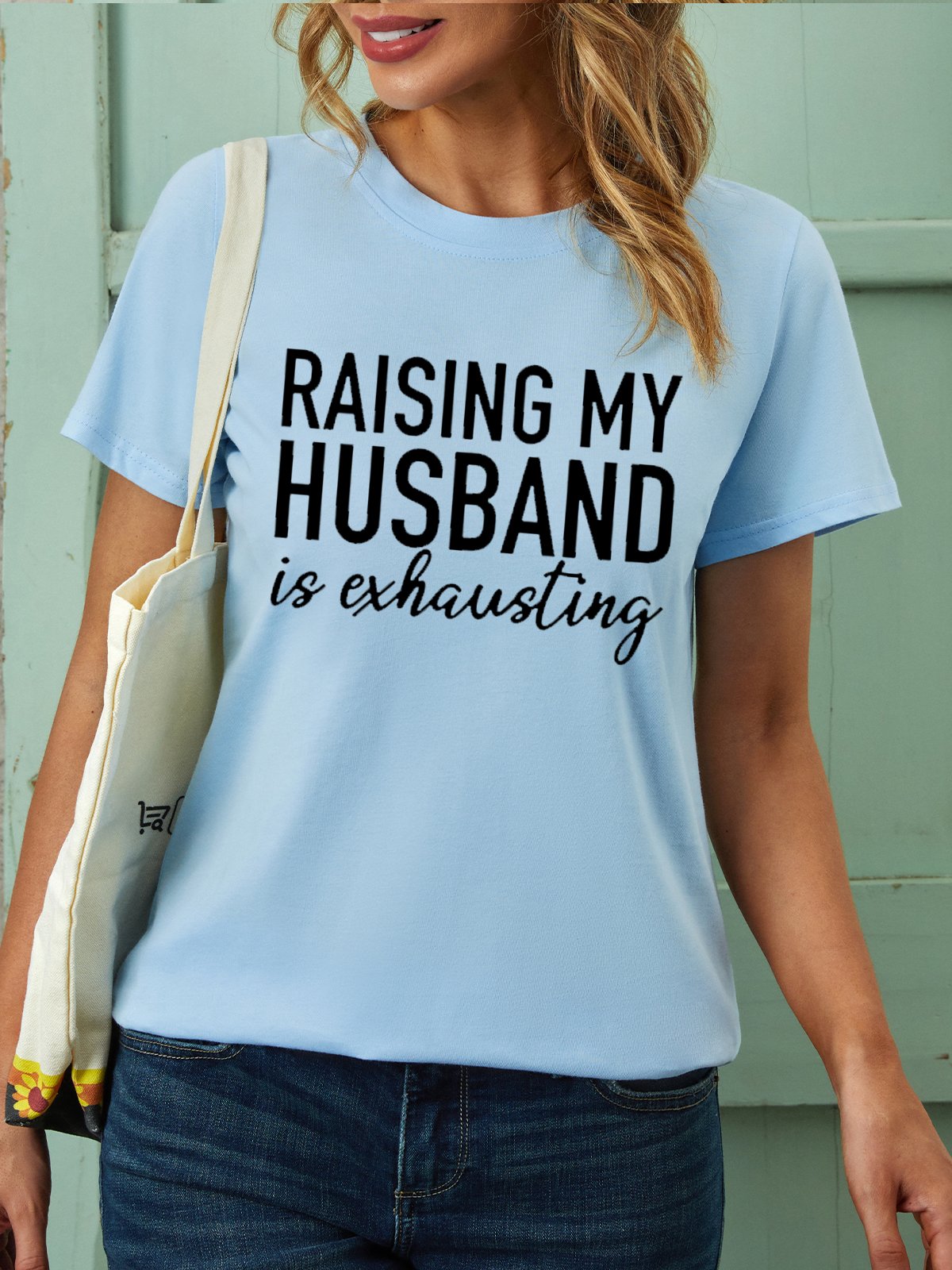 Funny Raising My Husband Casual Short sleeve Top