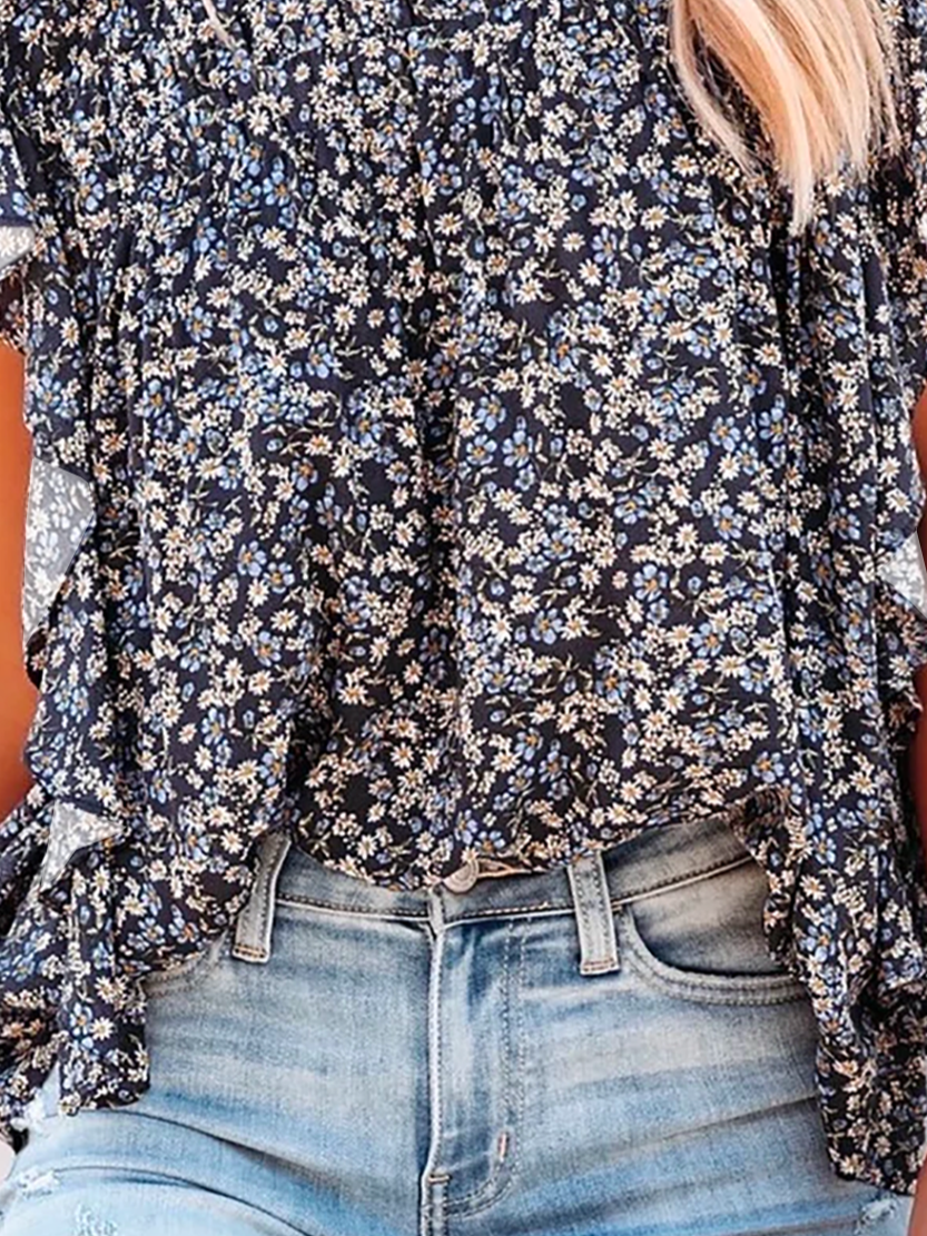 Plus size Casual Floral Tops