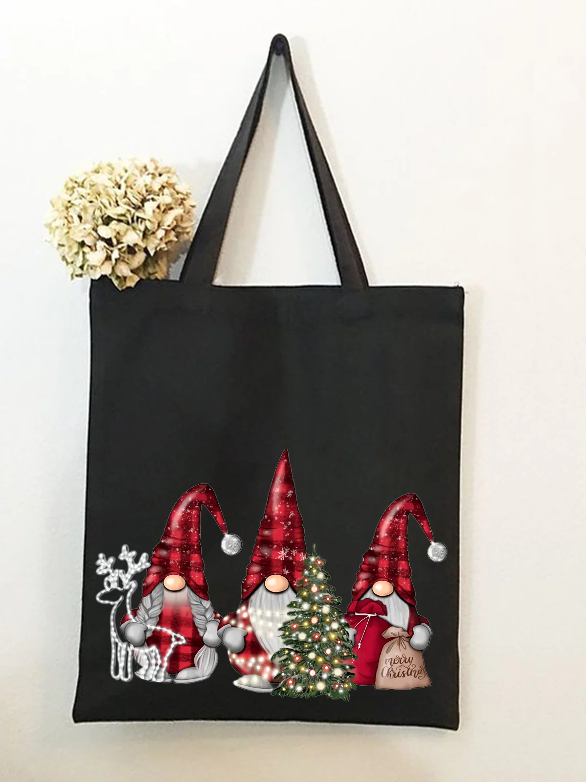 Christmas Gnomes Shopping Tote