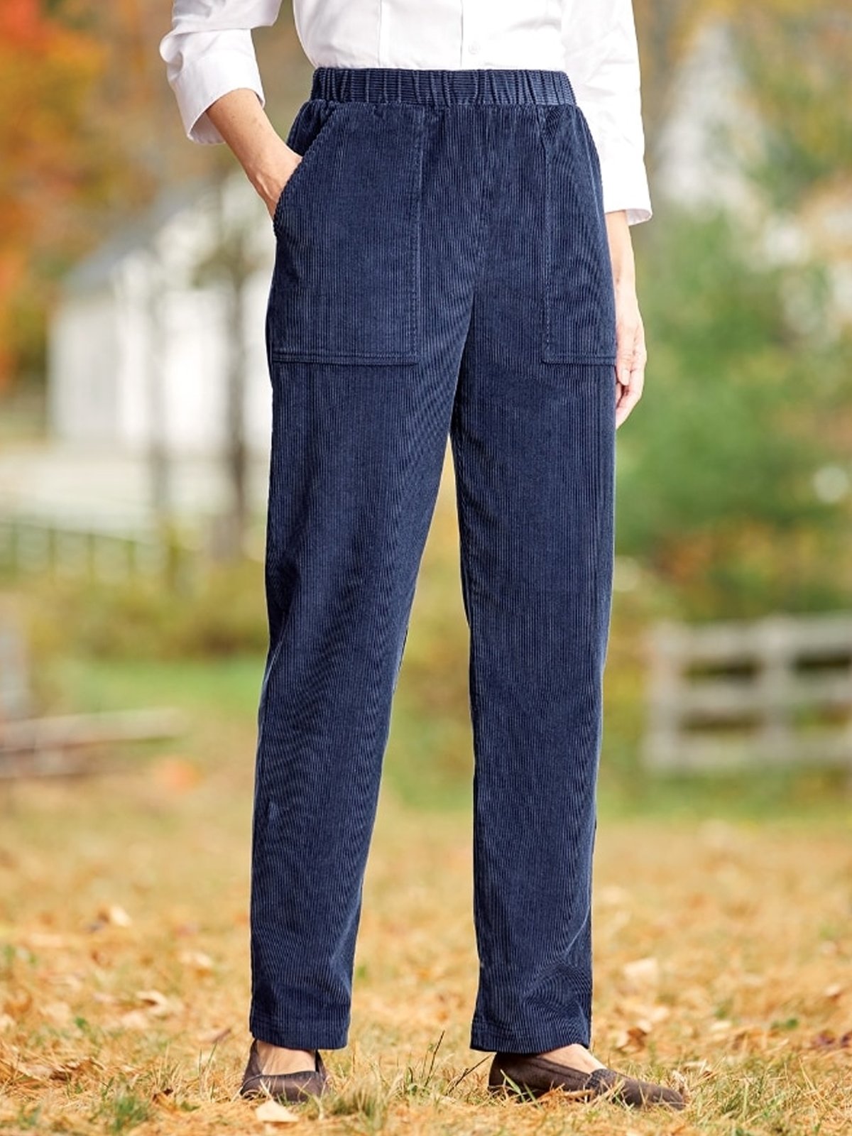 Wide-Wale Corduroy Pull-On Pant