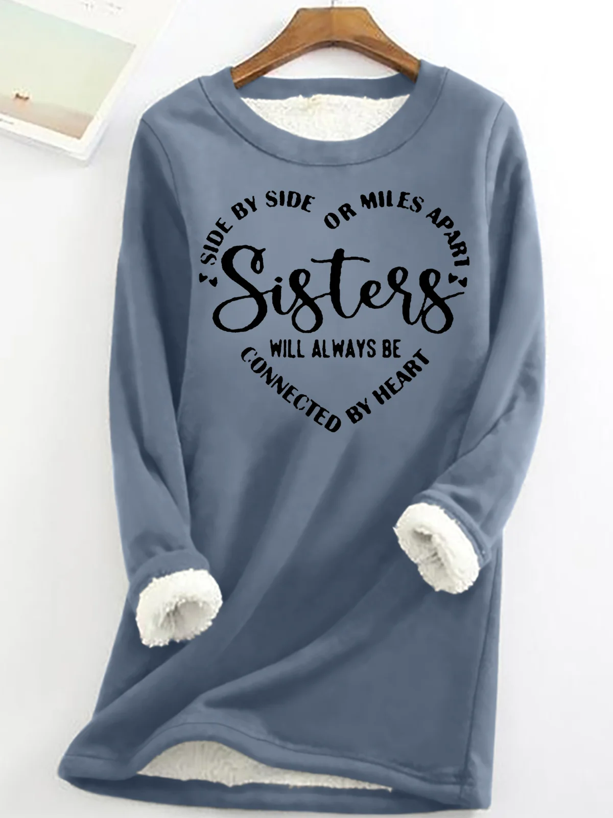 Womens Sister Crew Neck Casual Sweatshirt