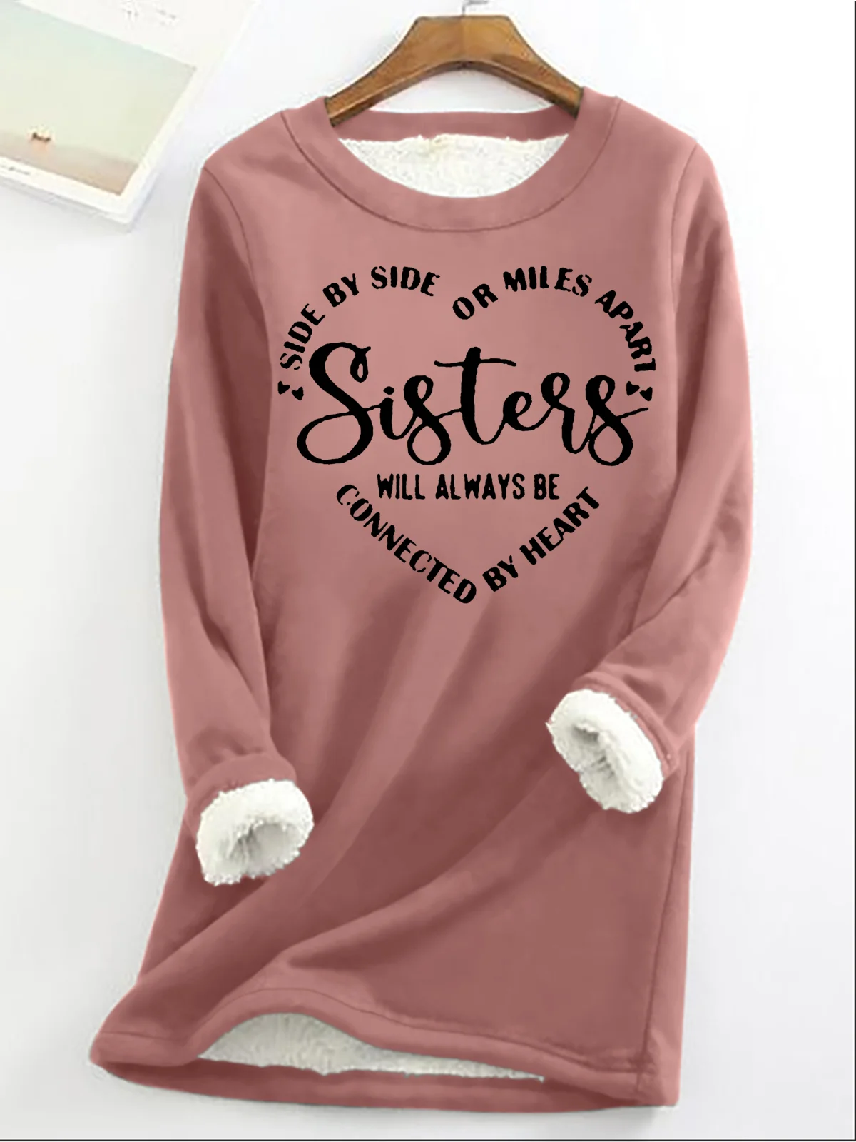 Womens Sister Crew Neck Casual Sweatshirt