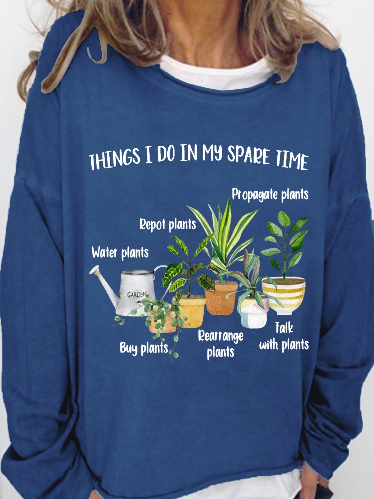 Womens Funny Plant Lover Casual Sweatshirt