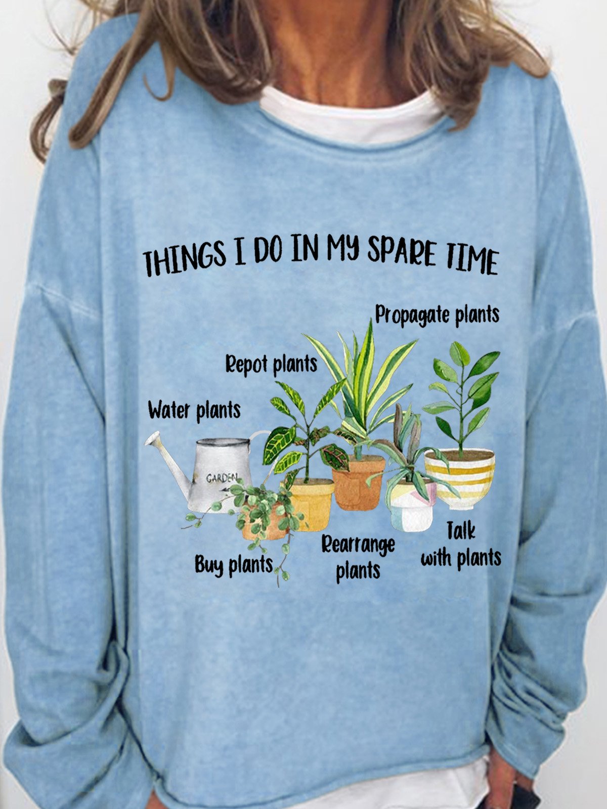 Womens Funny Plant Lover Casual Sweatshirt