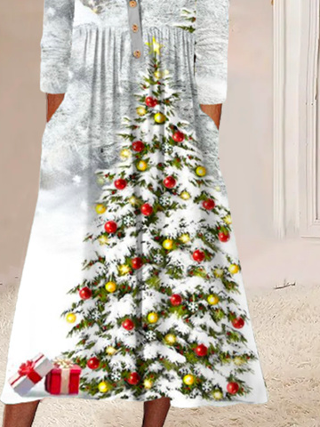 Casual Christmas Loose Dress Xmas Dress