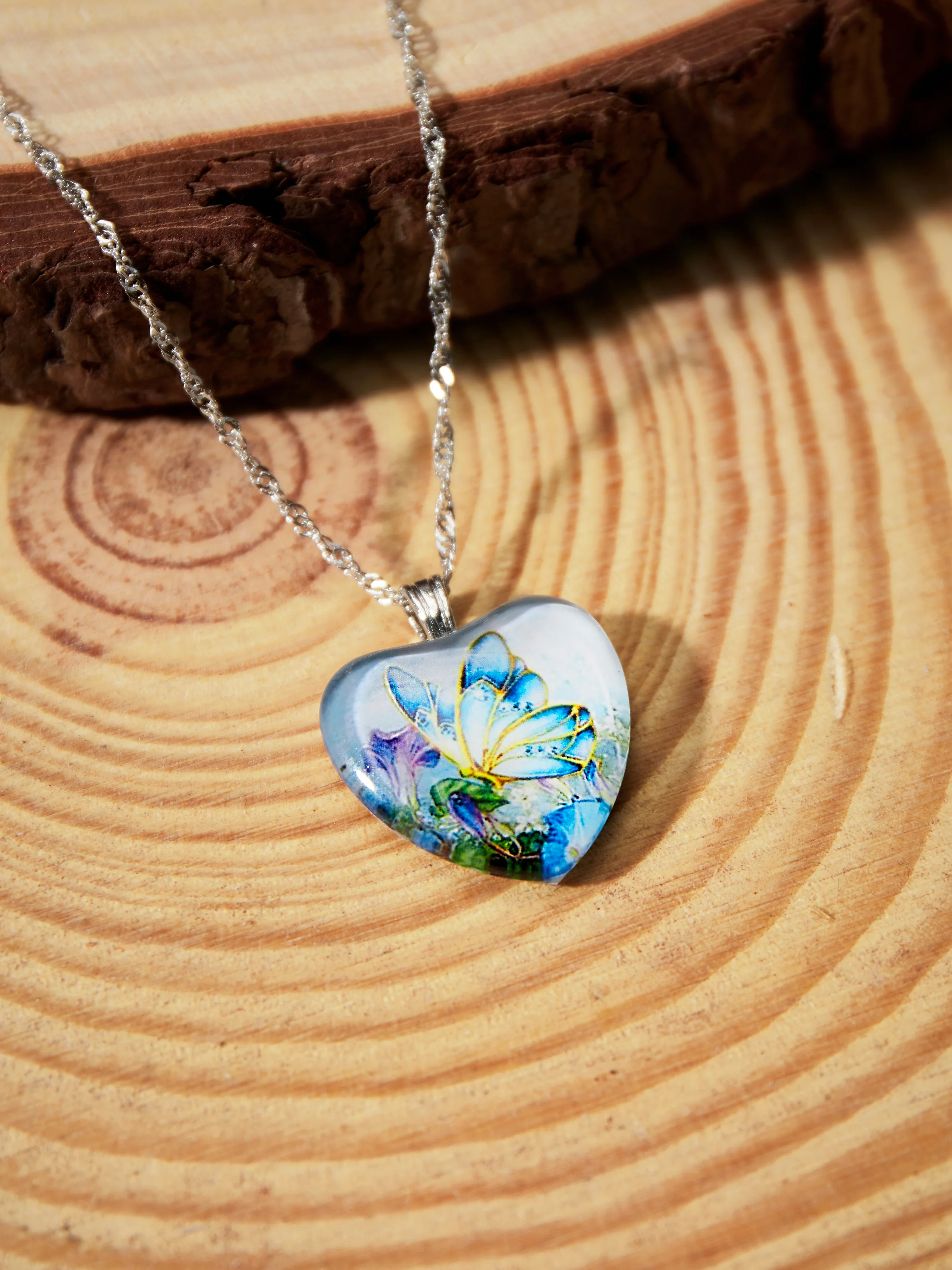 Heart Butterfly Necklace