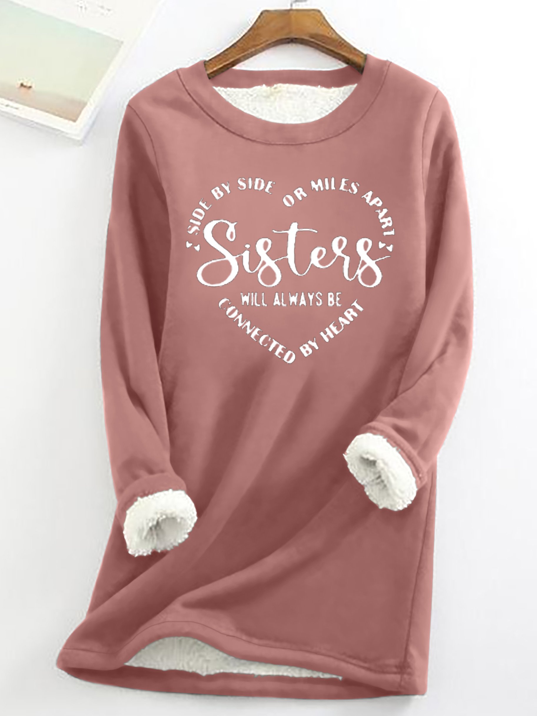 Womens Sister Crew Neck Casual Sweatshirt