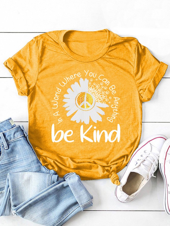 Be Kind Cotton Blends Casual T-shirt