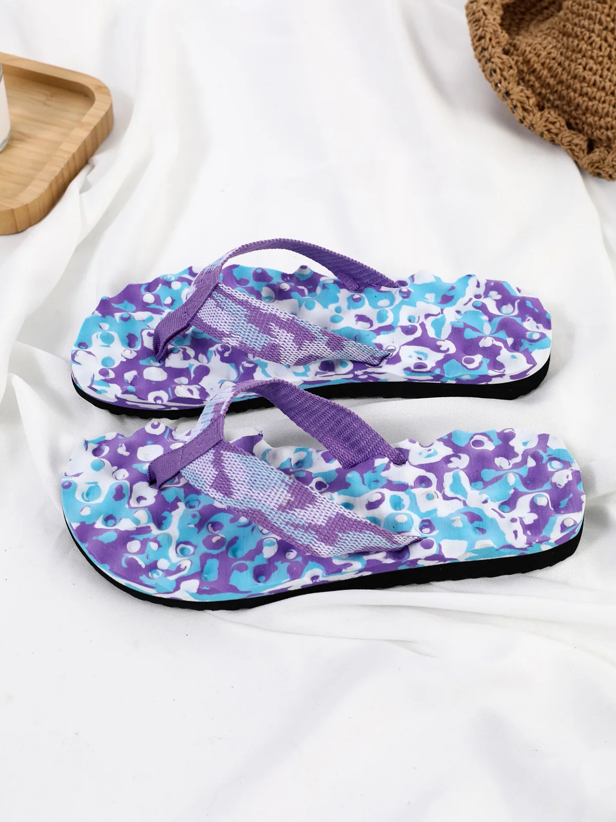 Vacation Camo Printing Nylon Beach Flip-Flops