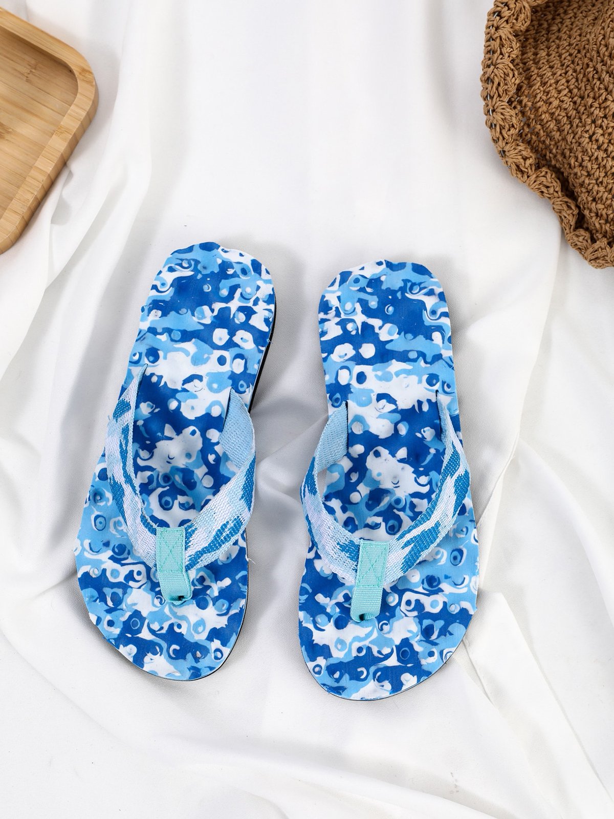 Vacation Camo Printing Nylon Beach Flip-Flops