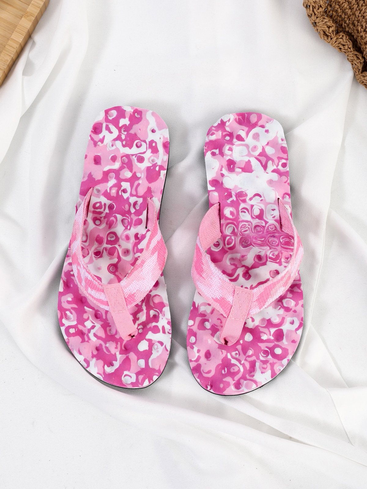 Vacation Camo Printing Nylon Beach Flip-Flops