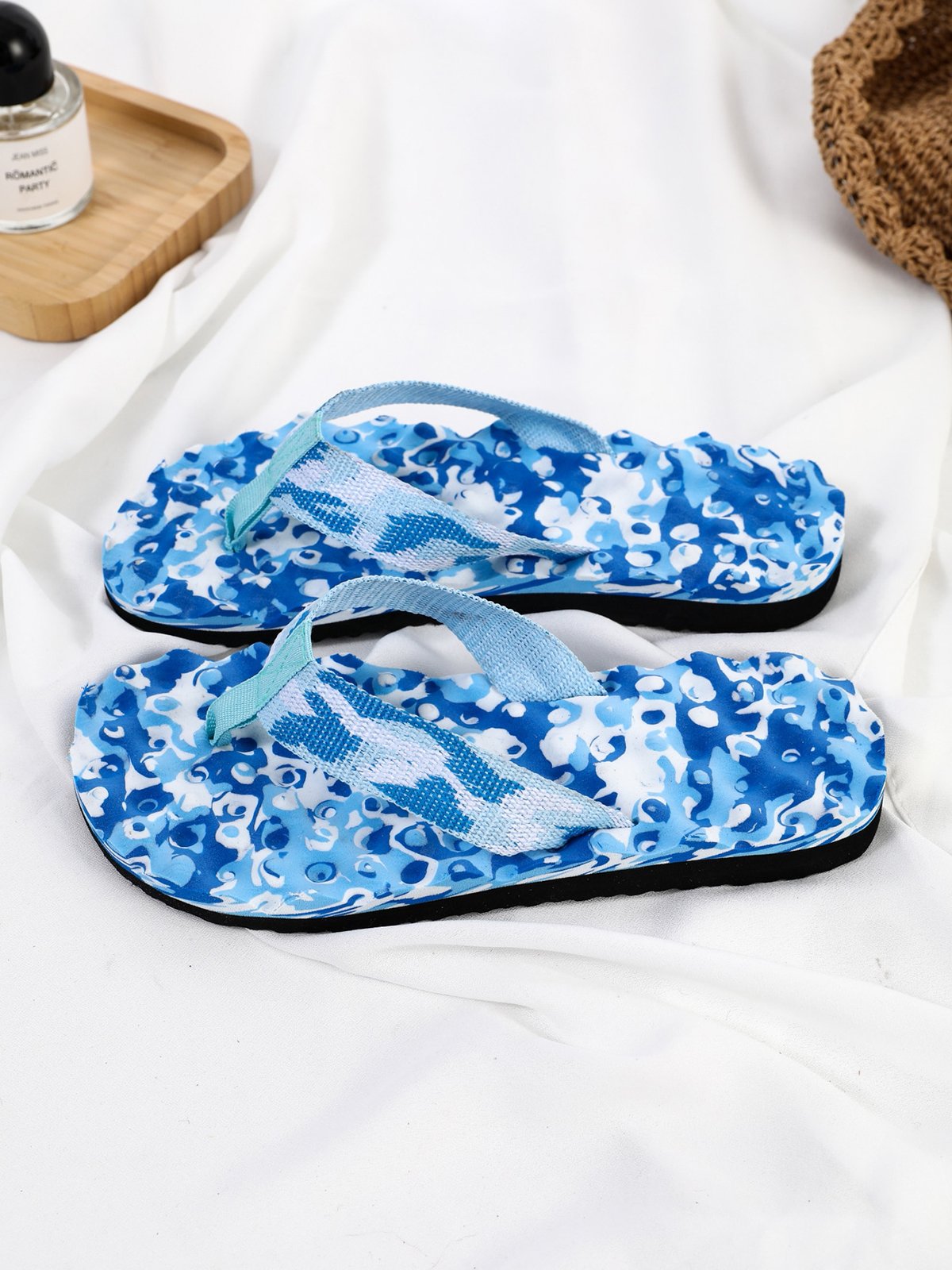 Vacation Camo Printing Nylon Beach Flip-Flops