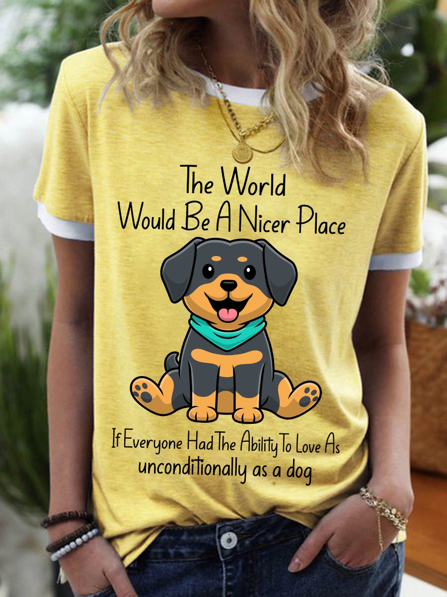 Lilicloth X Ana The World Would Be A Nicer Place If Everyone Had The Ability To Love As Anconditionally As A Dog Women's T-Shirt