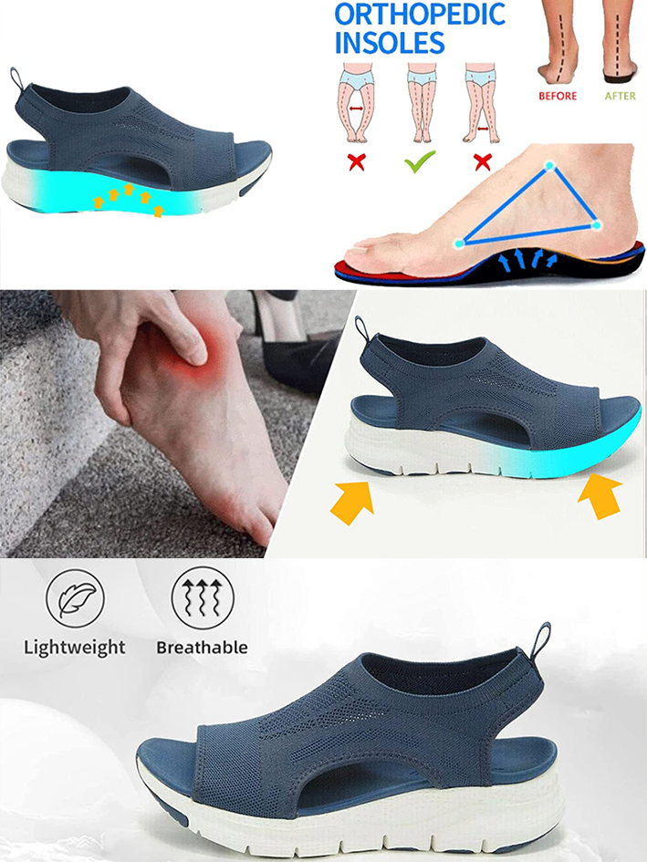 Women's Orthotic Sport Sandals, Flexible Upgrade Washable Slingback Sandals, Orthopedic Slide Sport Women's Shoes