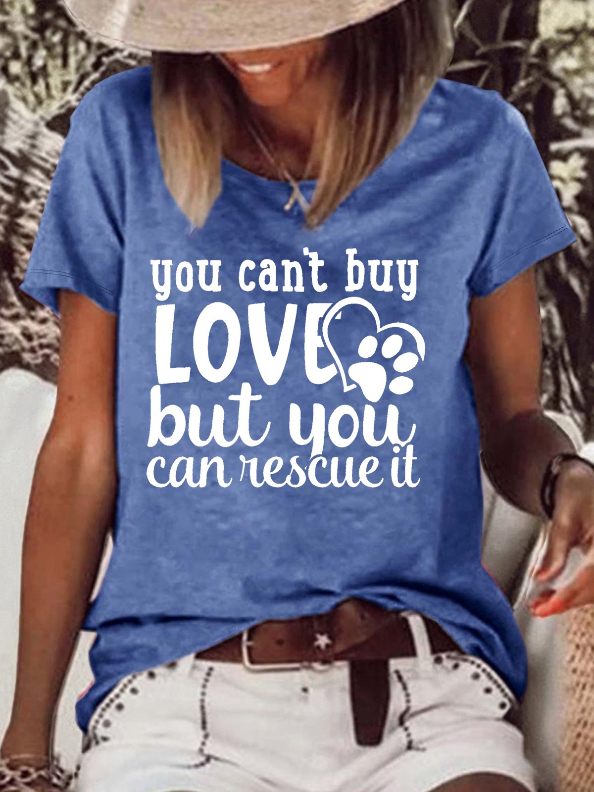 Women's Casual You Can't Buy Love But You Can Rescue It T-Shirt