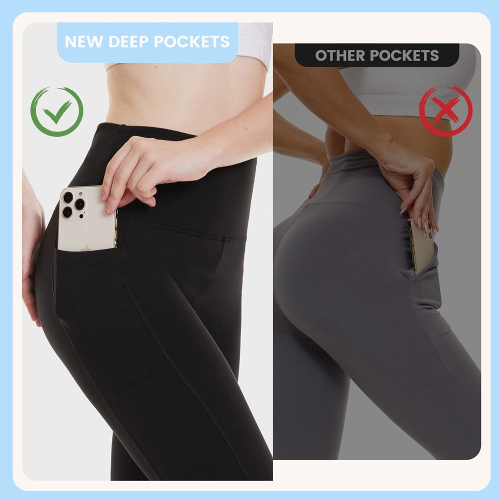 Pockets Plain Tight High Elasticity Casual Legging