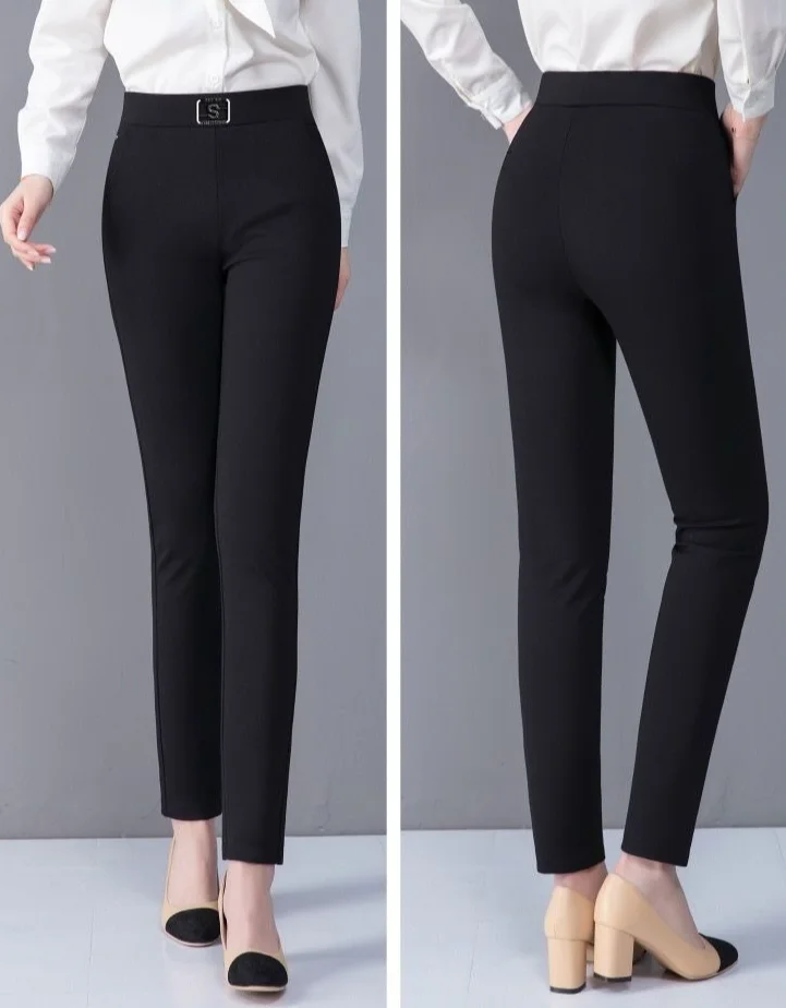 Basic Plain Pockets Legging Casual High Elasticity Tight Pants | zolucky