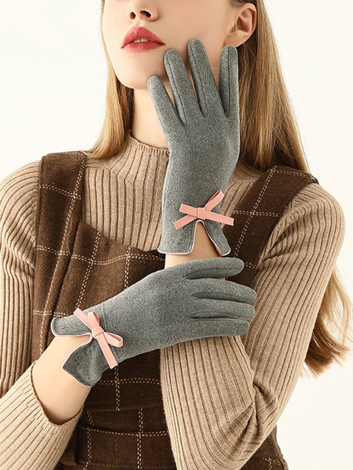 Elegant Bowknot Warmth Gloves