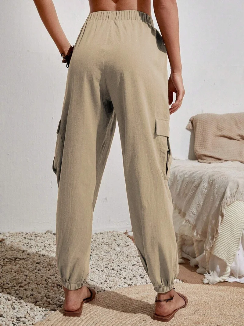 Pocket Stitching Casual Loose Pants