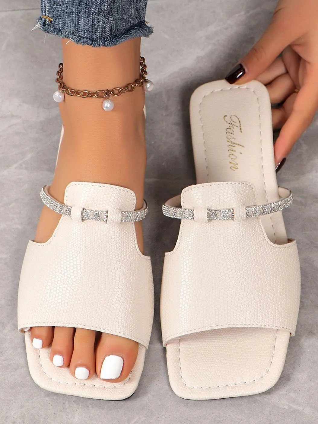 Summer Plain Casual Slide Sandals