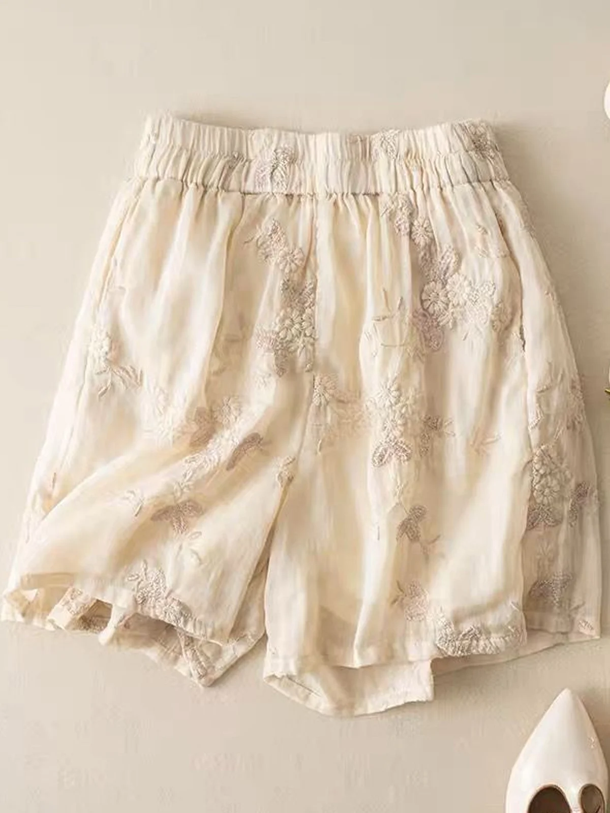 Casual Cotton And Linen Shorts