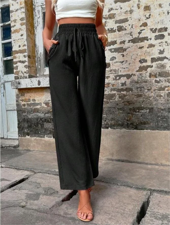 Plain Loose Casual Pants