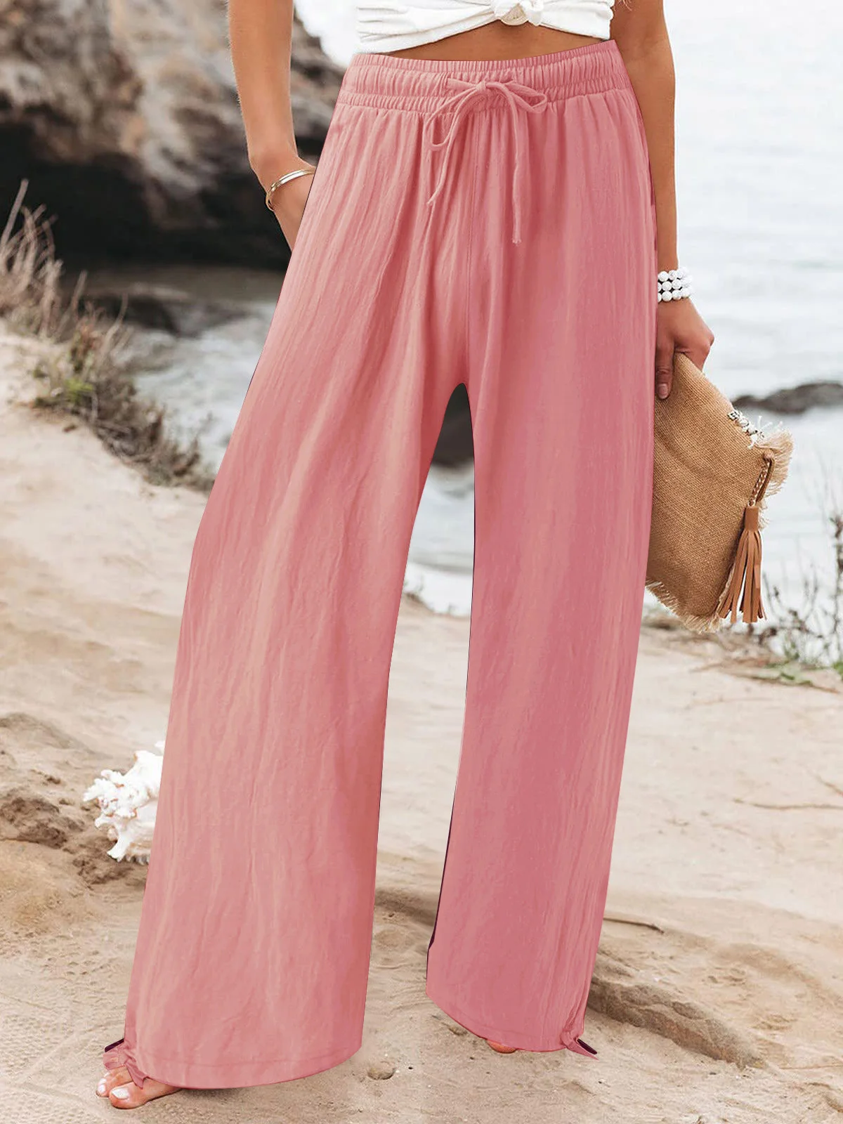 Plain Loose Casual Pants