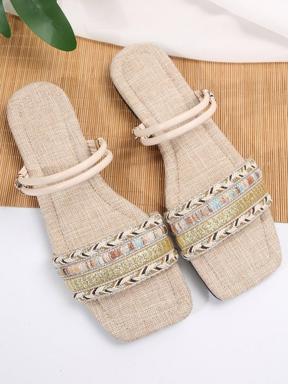 Summer Fabric Plain Sandal