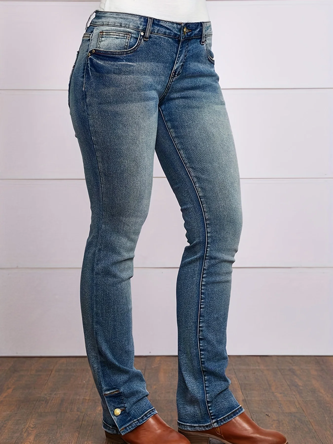 Denim West Style Plain Regular Fit Jeans