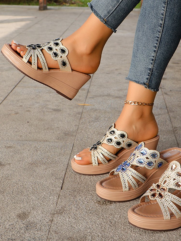 Plain Summer Slide Sandals