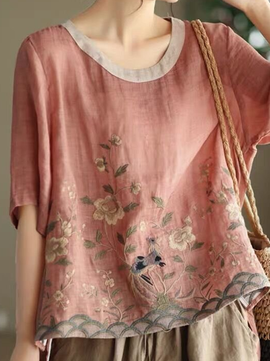 Loose Floral Casual Blouse