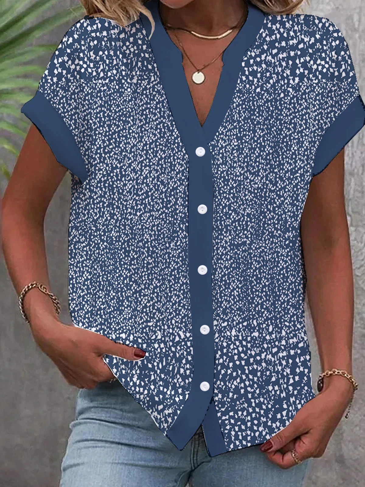 Casual Small Floral Blouse